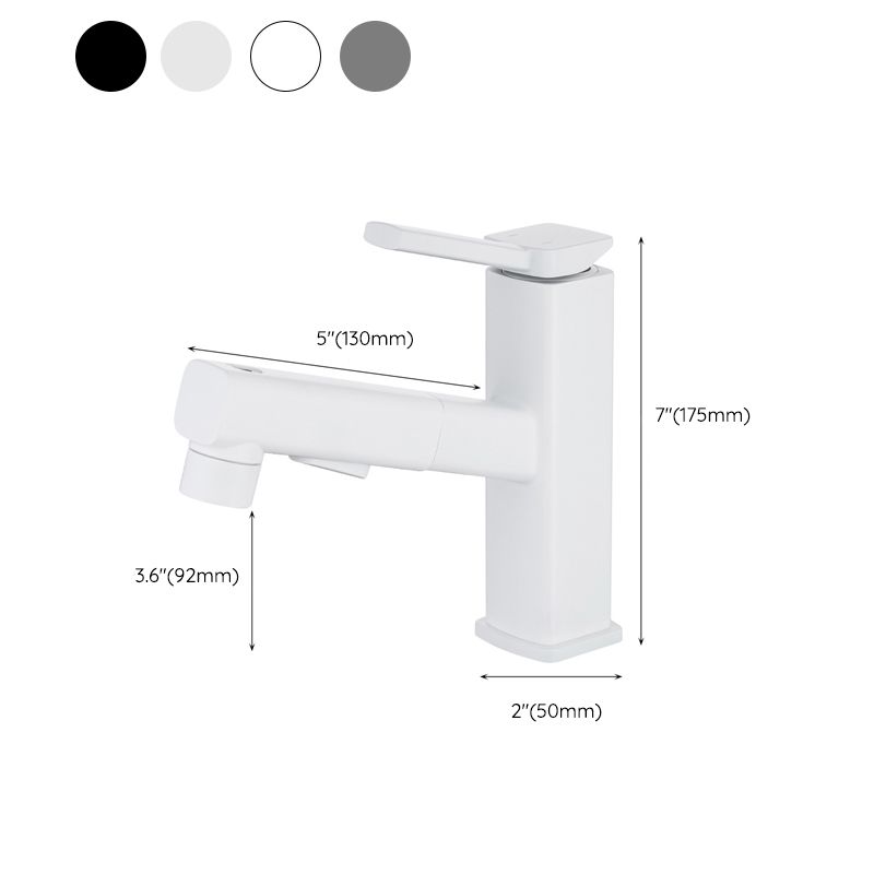 Lever Handle Faucet Pull-out Vessel Sink Faucet with Swivel Spout Clearhalo 'Bathroom Remodel & Bathroom Fixtures' 'Bathroom Sink Faucets' 'Bathroom Sinks & Faucet Components' 'bathroom_sink_faucets' 'Home Improvement' 'home_improvement' 'home_improvement_bathroom_sink_faucets' 1200x1200_00d9264b-17b9-4e55-ad8d-f9059c253bfb