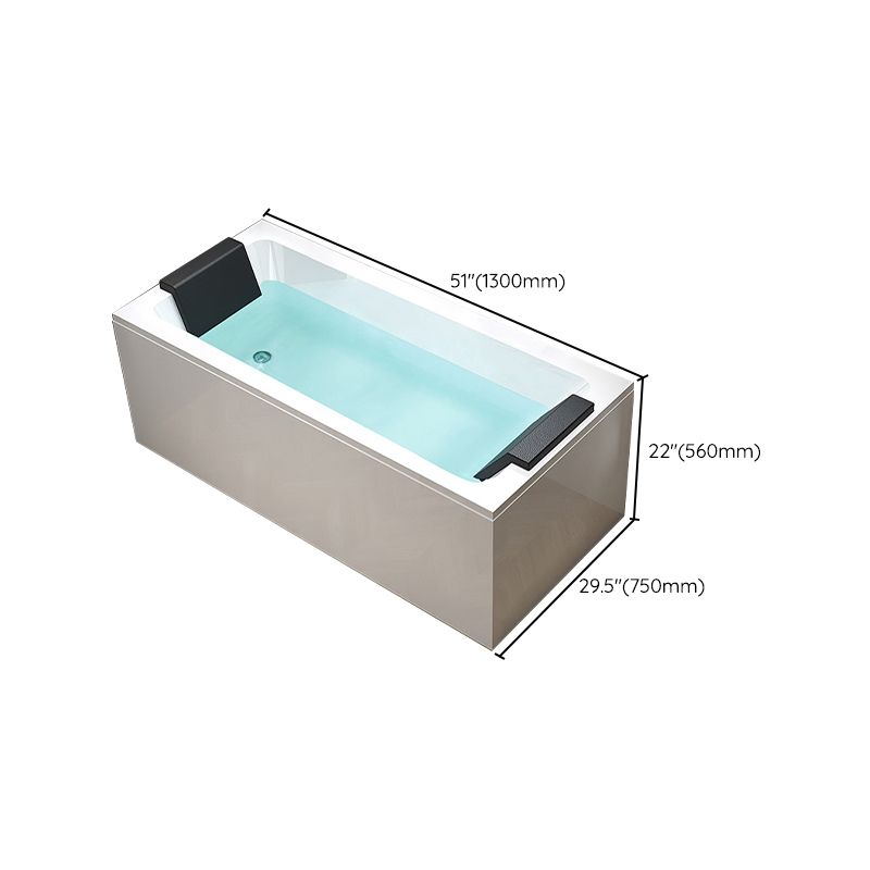 Soaking Back to Wall Bathtub Antique Finish Rectangular Modern Bath Tub Clearhalo 'Bathroom Remodel & Bathroom Fixtures' 'Bathtubs' 'Home Improvement' 'home_improvement' 'home_improvement_bathtubs' 'Showers & Bathtubs' 1200x1200_00f81b3a-1533-4a8b-8dfc-915d1c40a828