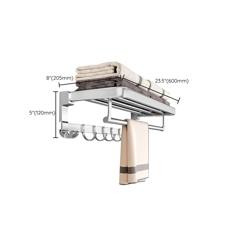 Traditional Bath Shelf Bathroom Accessories Hardware Set Stainless Steel Bathroom Set Clearhalo 'Bathroom Hardware Sets' 'Bathroom Hardware' 'Bathroom Remodel & Bathroom Fixtures' 'bathroom_hardware_sets' 'Home Improvement' 'home_improvement' 'home_improvement_bathroom_hardware_sets' 1200x1200_00fe35fa-e15b-44b5-85ca-51d40ae2082b