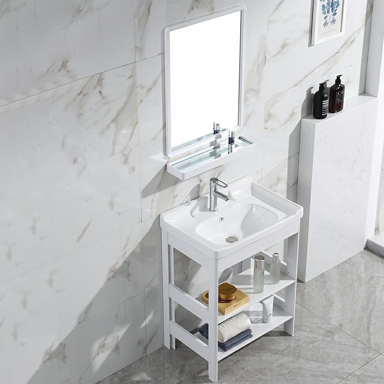 Modern Freestanding Sink Included Sink Vanity in White for Bathroom Clearhalo 'Bathroom Remodel & Bathroom Fixtures' 'Bathroom Vanities' 'bathroom_vanities' 'Home Improvement' 'home_improvement' 'home_improvement_bathroom_vanities' 1200x1200_011791fe-6809-44ad-bb15-e5f542d2a854