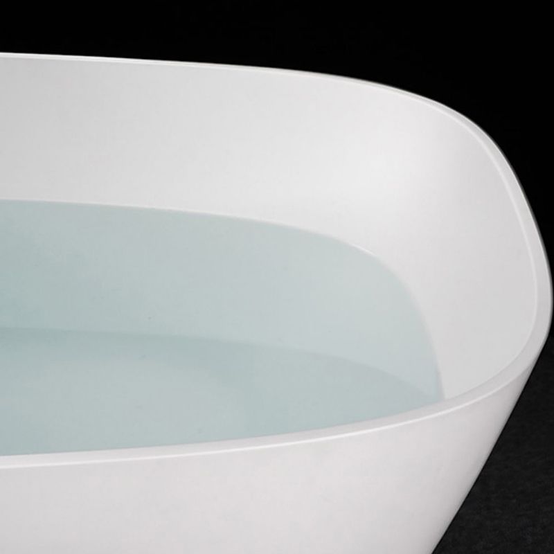 White Freestanding Soaking Bathtub Modern Rectangle Stone Bathtub Clearhalo 'Bathroom Remodel & Bathroom Fixtures' 'Bathtubs' 'Home Improvement' 'home_improvement' 'home_improvement_bathtubs' 'Showers & Bathtubs' 1200x1200_012b2e16-52a6-4e5b-a5e9-c5ea0b9ba0a8