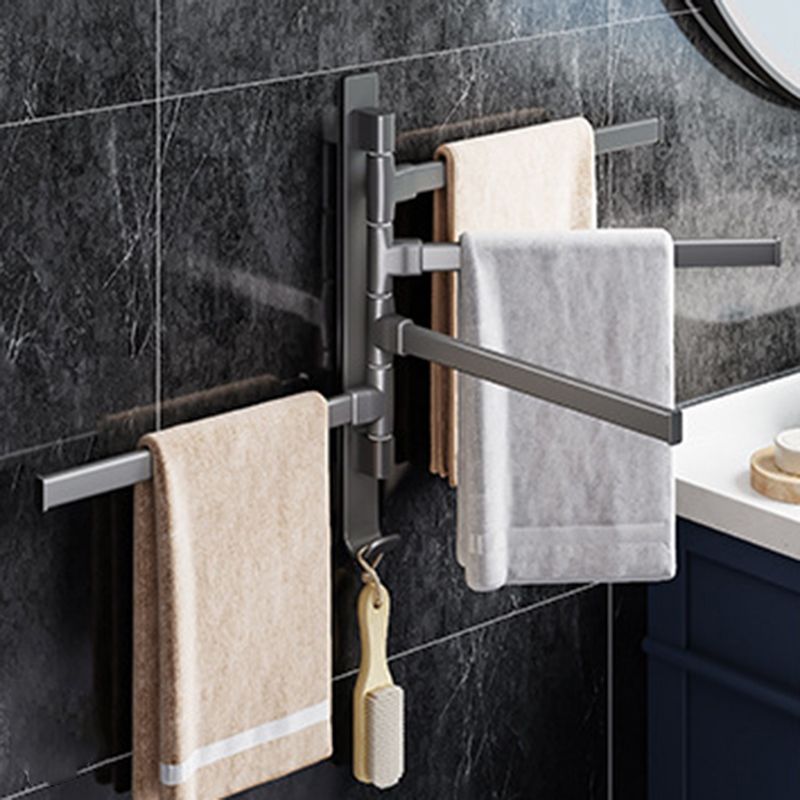 Contemporary Gray Bathroom Accessory Set Aluminum Towel Bar Clearhalo 'Bathroom Hardware Sets' 'Bathroom Hardware' 'Bathroom Remodel & Bathroom Fixtures' 'bathroom_hardware_sets' 'Home Improvement' 'home_improvement' 'home_improvement_bathroom_hardware_sets' 1200x1200_01a99ce9-e384-4954-bee3-9670cac74ee7