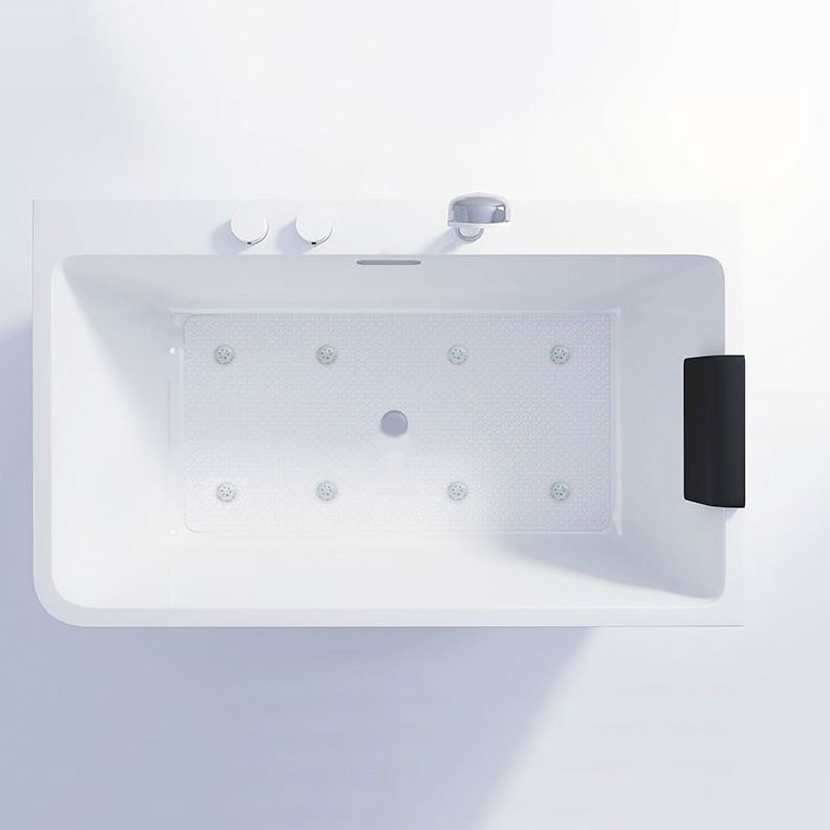 Bathroom Rectangular Bathtub White Acrylic Back to Wall Soaking Tub Clearhalo 'Bathroom Remodel & Bathroom Fixtures' 'Bathtubs' 'Home Improvement' 'home_improvement' 'home_improvement_bathtubs' 'Showers & Bathtubs' 1200x1200_01bcb033-876e-490a-b448-a8af6a5f7e14