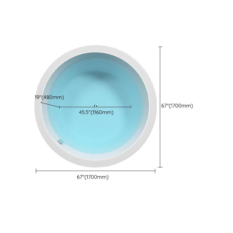 Modern Round Drop-in Bath Tub Acrylic Soaking Bathtub in White Clearhalo 'Bathroom Remodel & Bathroom Fixtures' 'Bathtubs' 'Home Improvement' 'home_improvement' 'home_improvement_bathtubs' 'Showers & Bathtubs' 1200x1200_01cba79e-53af-4623-8bb2-bc71b075ffbe