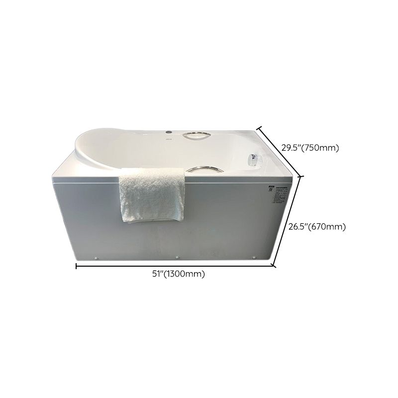 Soaking Bathtub Antique Finish Rectangular Back to Wall Bath Tub with Seat Clearhalo 'Bathroom Remodel & Bathroom Fixtures' 'Bathtubs' 'Home Improvement' 'home_improvement' 'home_improvement_bathtubs' 'Showers & Bathtubs' 1200x1200_01dc3513-24a8-4d62-8cb6-49797968f673