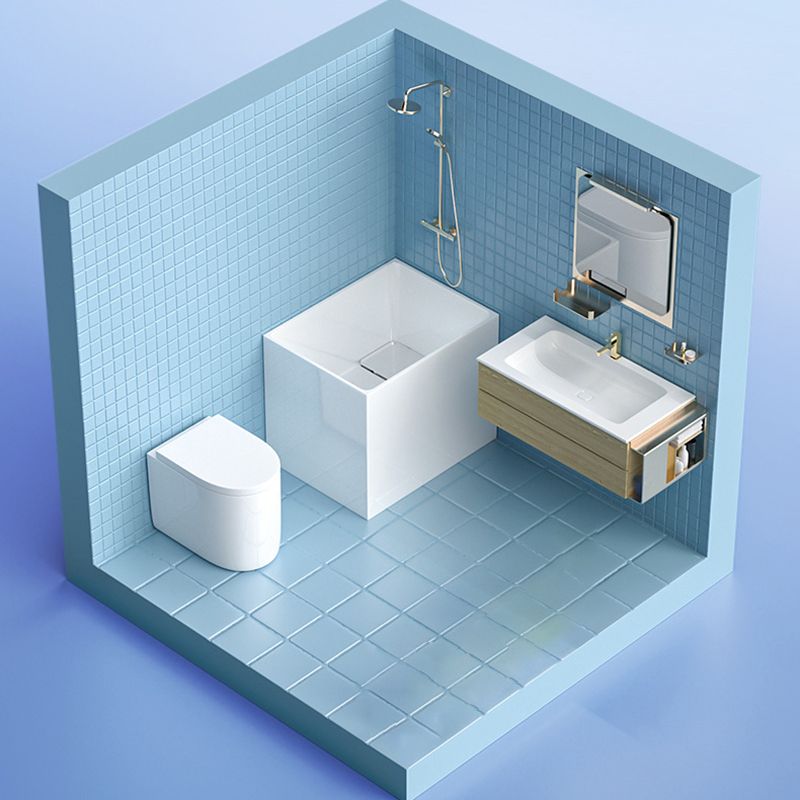 Modern Corner White Bathtub Acrylic Back to Wall with Drain Bath Tub Clearhalo 'Bathroom Remodel & Bathroom Fixtures' 'Bathtubs' 'Home Improvement' 'home_improvement' 'home_improvement_bathtubs' 'Showers & Bathtubs' 1200x1200_01e11fde-cc59-41e2-a2e8-3bfcf2b2d0e1