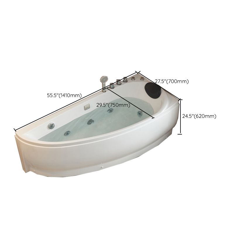 Modern Acrylic Corner Bathtub Soaking/Whirlpool Back to Wall Bathtub Clearhalo 'Bathroom Remodel & Bathroom Fixtures' 'Bathtubs' 'Home Improvement' 'home_improvement' 'home_improvement_bathtubs' 'Showers & Bathtubs' 1200x1200_01e951e6-ceff-43d6-9129-c9db908398a2