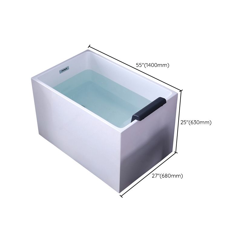 Back to Wall Soaking Tub Rectangular Antique Finish Modern Bath Tub (Board not Included) Clearhalo 'Bathroom Remodel & Bathroom Fixtures' 'Bathtubs' 'Home Improvement' 'home_improvement' 'home_improvement_bathtubs' 'Showers & Bathtubs' 1200x1200_0209998a-ded7-49d9-9a33-a105fb3b96dd