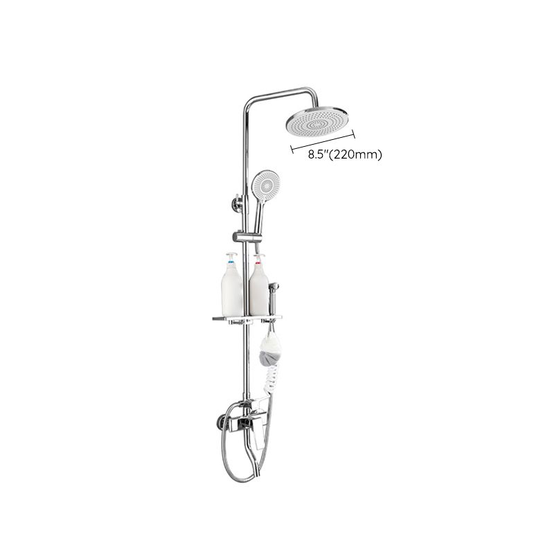 Shower Trim Round Rain Massage Jet Handheld Shower Head System Clearhalo 'Bathroom Remodel & Bathroom Fixtures' 'Home Improvement' 'home_improvement' 'home_improvement_shower_faucets' 'Shower Faucets & Systems' 'shower_faucets' 'Showers & Bathtubs Plumbing' 'Showers & Bathtubs' 1200x1200_021b1101-f28b-4f58-a91c-74ffb1993c27