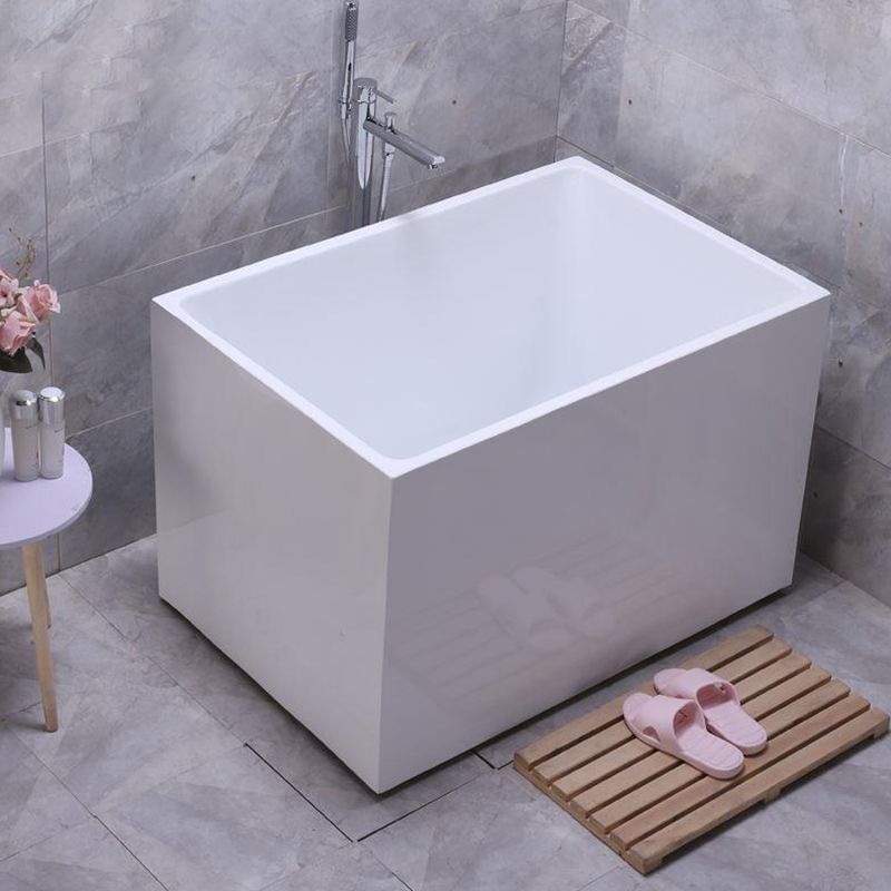 Modern Back to Wall Bathtub Rectangular Antique Finish Soaking Bath Clearhalo 'Bathroom Remodel & Bathroom Fixtures' 'Bathtubs' 'Home Improvement' 'home_improvement' 'home_improvement_bathtubs' 'Showers & Bathtubs' 1200x1200_0222dd9b-03c7-47f3-ba98-7acc973ab248