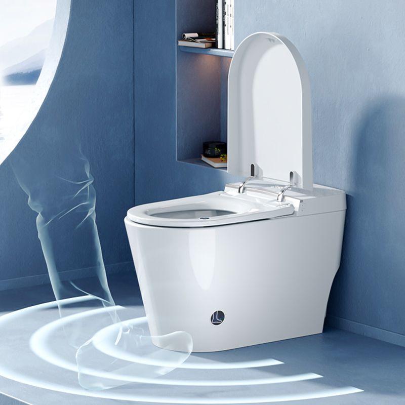 White Finish Antimicrobial One Pieces Smart Toilet Elongated Bidet Seat Clearhalo 'Bathroom Remodel & Bathroom Fixtures' 'Bidets' 'Home Improvement' 'home_improvement' 'home_improvement_bidets' 'Toilets & Bidets' 1200x1200_022591a7-2039-47f3-be8e-a7f3f0308799