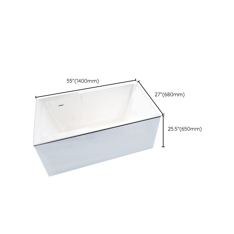 Freestanding Acrylic Bathtub Modern Stand Alone Soaking Tub with Slotted Overflow Drain Clearhalo 'Bathroom Remodel & Bathroom Fixtures' 'Bathtubs' 'Home Improvement' 'home_improvement' 'home_improvement_bathtubs' 'Showers & Bathtubs' 1200x1200_022bb9e9-80e4-44a4-94b3-936182b5bed5