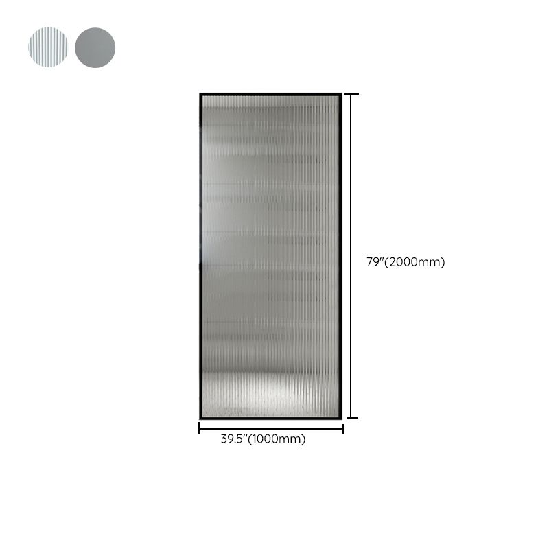 Metal and Glass Shower Door Simple Inline Black Shower Bath Door Clearhalo 'Bathroom Remodel & Bathroom Fixtures' 'Home Improvement' 'home_improvement' 'home_improvement_shower_tub_doors' 'Shower and Tub Doors' 'shower_tub_doors' 'Showers & Bathtubs' 1200x1200_02341c92-6473-47b8-8b30-a520b403fe59