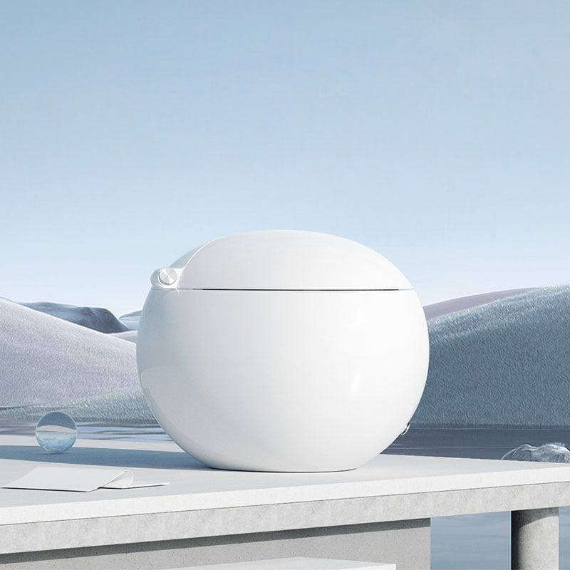 Smart Toilet Round White Ceramic Contemporary Stain Resistant Foot Sensor Clearhalo 'Bathroom Remodel & Bathroom Fixtures' 'Bidets' 'Home Improvement' 'home_improvement' 'home_improvement_bidets' 'Toilets & Bidets' 1200x1200_023e2737-886e-4798-bc8c-887e9d86613a