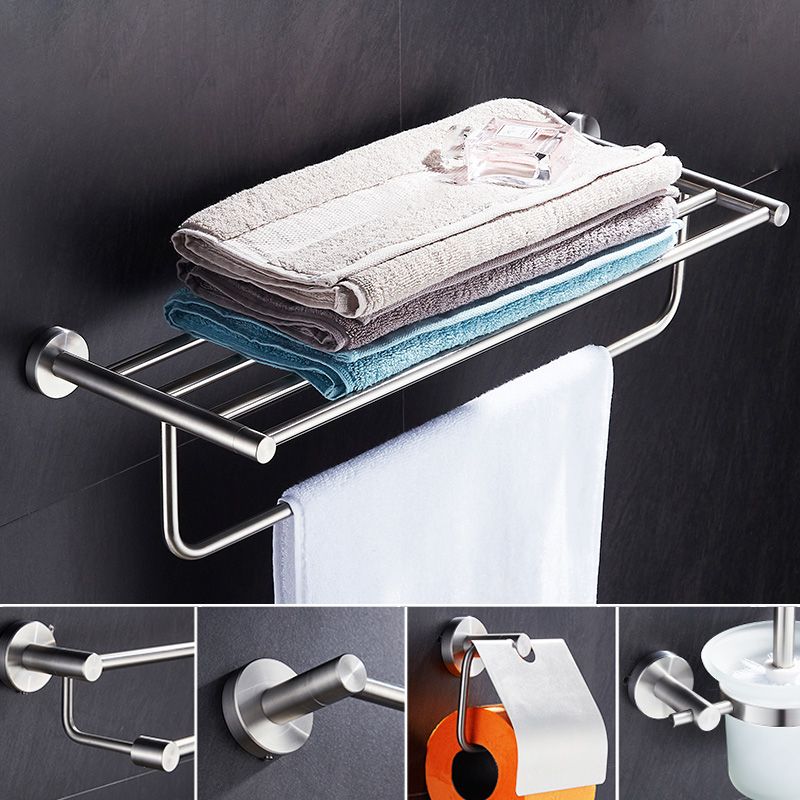 Chrome Traditional Bathroom Hardware Set Stainless Steel Bathroom Set Clearhalo 'Bathroom Hardware Sets' 'Bathroom Hardware' 'Bathroom Remodel & Bathroom Fixtures' 'bathroom_hardware_sets' 'Home Improvement' 'home_improvement' 'home_improvement_bathroom_hardware_sets' 1200x1200_0259e6bd-c325-4859-88c3-8192714ae33e