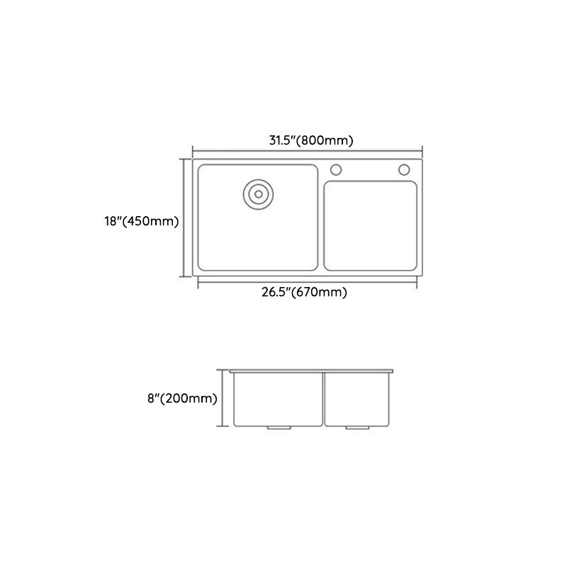 Modern Style Kitchen Sink Quartz Soundproof Kitchen Double Sink with Drain Assembly Clearhalo 'Home Improvement' 'home_improvement' 'home_improvement_kitchen_sinks' 'Kitchen Remodel & Kitchen Fixtures' 'Kitchen Sinks & Faucet Components' 'Kitchen Sinks' 'kitchen_sinks' 1200x1200_026f3137-34af-4c75-8cae-368f30e5257a