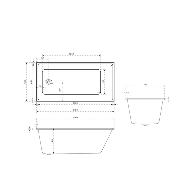 Contemporary Drop-in Soaking Bathtub Rectangle Acrylic Bathtub in White Clearhalo 'Bathroom Remodel & Bathroom Fixtures' 'Bathtubs' 'Home Improvement' 'home_improvement' 'home_improvement_bathtubs' 'Showers & Bathtubs' 1200x1200_027d0416-5db1-4b63-8fd1-202f3e9050b6