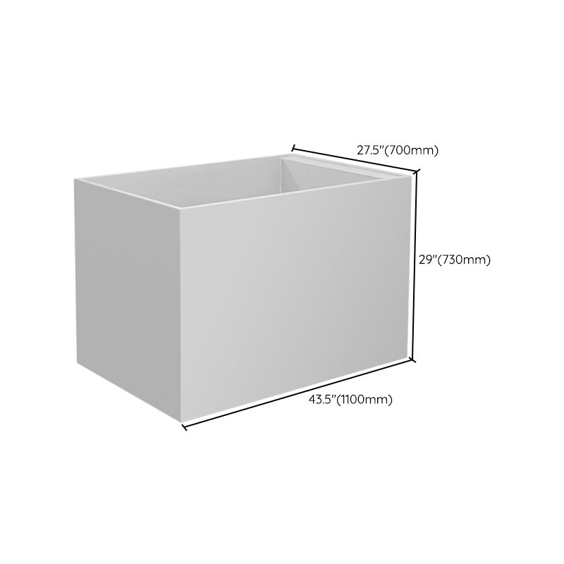 Modern Rectangle White Bathtub Acrylic Freestanding Soaking Bathtub with Drain Bath Tub Clearhalo 'Bathroom Remodel & Bathroom Fixtures' 'Bathtubs' 'Home Improvement' 'home_improvement' 'home_improvement_bathtubs' 'Showers & Bathtubs' 1200x1200_0292f527-c0c0-4902-b388-6b0eeca388f5