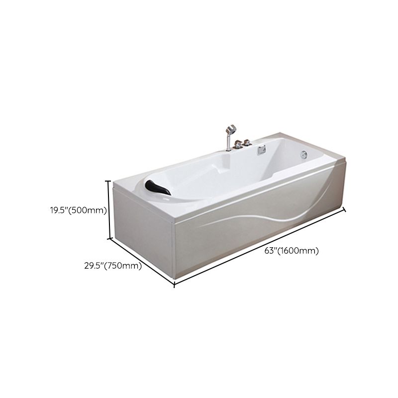 Soaking Bathtub Antique Finish Rectangular Acrylic Back to Wall Bath Tub Clearhalo 'Bathroom Remodel & Bathroom Fixtures' 'Bathtubs' 'Home Improvement' 'home_improvement' 'home_improvement_bathtubs' 'Showers & Bathtubs' 1200x1200_02b42e5a-4f33-4aa7-aae5-f75b398bab66