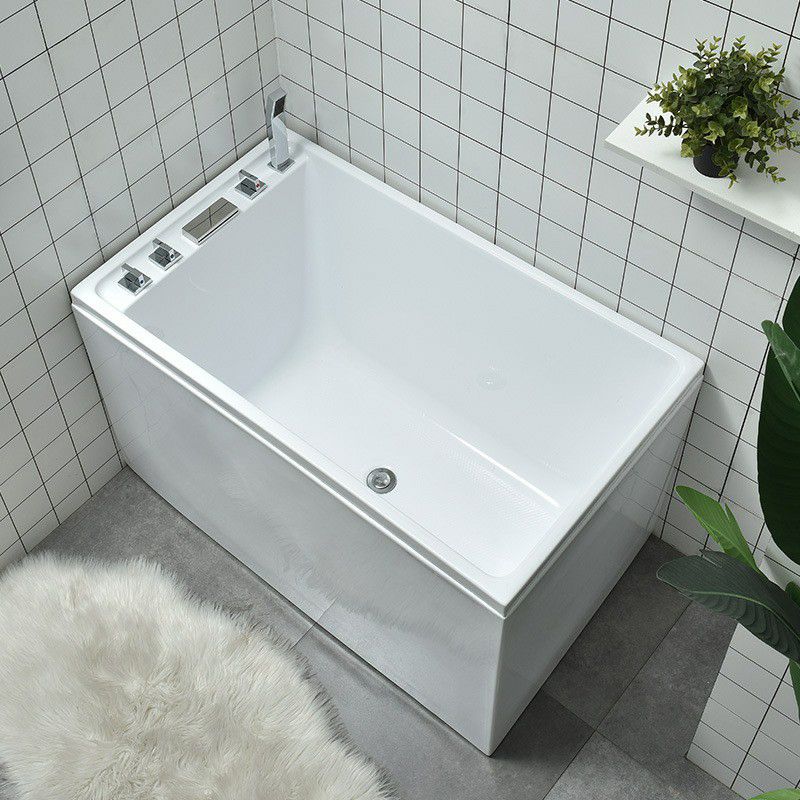 Modern Acrylic-Fiberglass Rectangular Bathtub Freestanding Soaking Bathtub Clearhalo 'Bathroom Remodel & Bathroom Fixtures' 'Bathtubs' 'Home Improvement' 'home_improvement' 'home_improvement_bathtubs' 'Showers & Bathtubs' 1200x1200_02bc1272-fcae-4ef9-bf2f-df463d34d19f