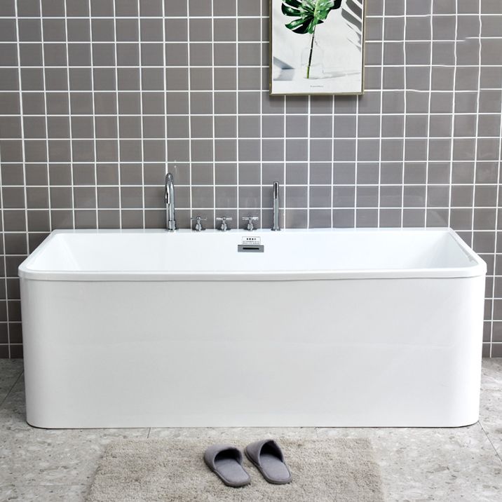 Flat Bottom Soaking Bath Antique Finish Rectangular Modern Bath Tub Clearhalo 'Bathroom Remodel & Bathroom Fixtures' 'Bathtubs' 'Home Improvement' 'home_improvement' 'home_improvement_bathtubs' 'Showers & Bathtubs' 1200x1200_02cb6bbe-d4a7-4b3e-9b64-5b9c163e0c26