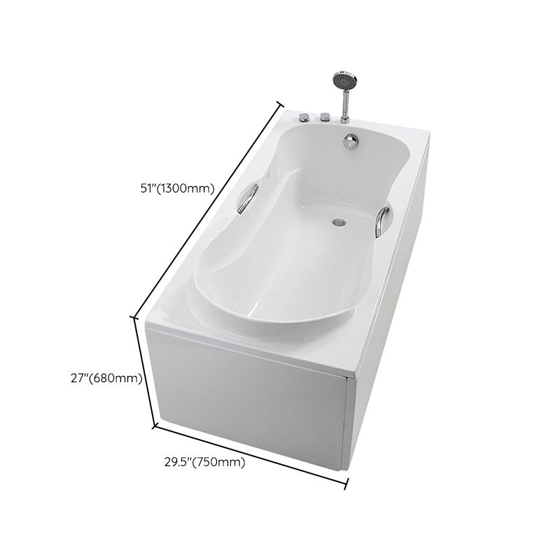 Rectangular Freestanding Bathtub Acrylic Soaking White Modern Bath (Board not Included) Clearhalo 'Bathroom Remodel & Bathroom Fixtures' 'Bathtubs' 'Home Improvement' 'home_improvement' 'home_improvement_bathtubs' 'Showers & Bathtubs' 1200x1200_02cdfa55-6365-4375-88db-856e4a85b777