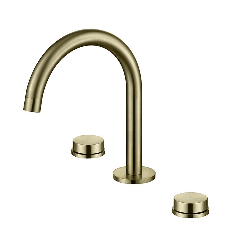 Glam Brass Widespread Bathroom Faucet 3 Hole Circular Vanity Faucet Clearhalo 'Bathroom Remodel & Bathroom Fixtures' 'Bathroom Sink Faucets' 'Bathroom Sinks & Faucet Components' 'bathroom_sink_faucets' 'Home Improvement' 'home_improvement' 'home_improvement_bathroom_sink_faucets' 1200x1200_02e5c6d0-ee45-4d76-97d5-12ec2d91fd36