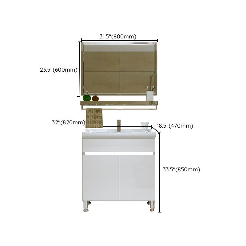 Freestanding Modern Sink Included Bath Vanity with Mirror for Bathroom Clearhalo 'Bathroom Remodel & Bathroom Fixtures' 'Bathroom Vanities' 'bathroom_vanities' 'Home Improvement' 'home_improvement' 'home_improvement_bathroom_vanities' 1200x1200_02eaf474-52b8-41f3-8e7f-f82ca8415582