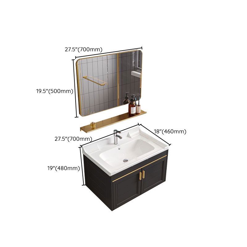 Single Sink Modern Sink Vanity Black Wall Mount Rectangular Bath Vanity Clearhalo 'Bathroom Remodel & Bathroom Fixtures' 'Bathroom Vanities' 'bathroom_vanities' 'Home Improvement' 'home_improvement' 'home_improvement_bathroom_vanities' 1200x1200_03169c47-3fa7-4c68-9ec4-20a4c7816940