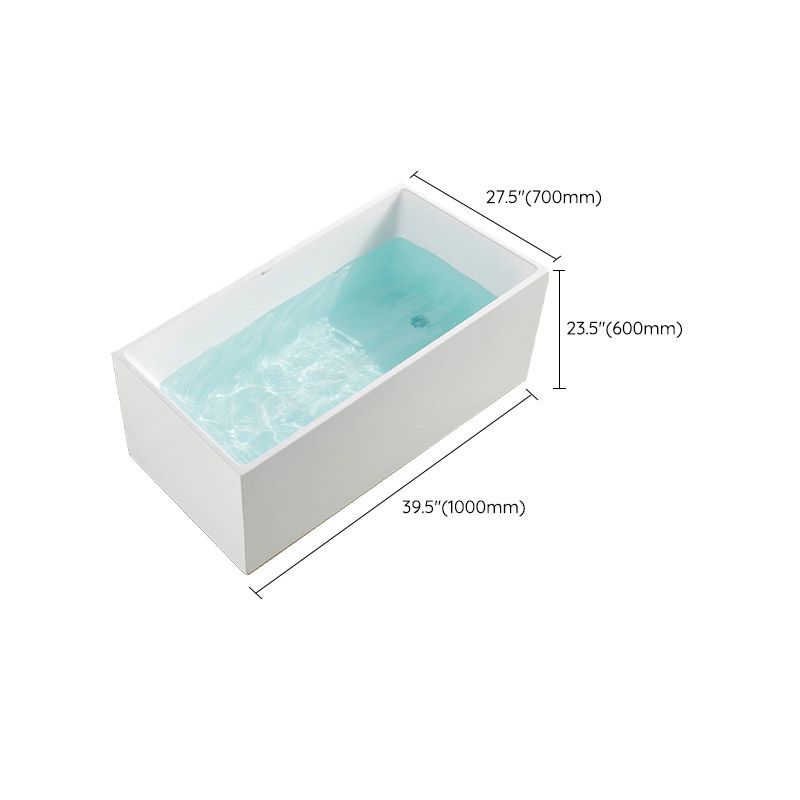 Modern Rectangle White Acrylic Bathtub Back to Wall with Drain Bath Tub Clearhalo 'Bathroom Remodel & Bathroom Fixtures' 'Bathtubs' 'Home Improvement' 'home_improvement' 'home_improvement_bathtubs' 'Showers & Bathtubs' 1200x1200_0329cfe7-f855-47bd-87da-5d4febb2f68b