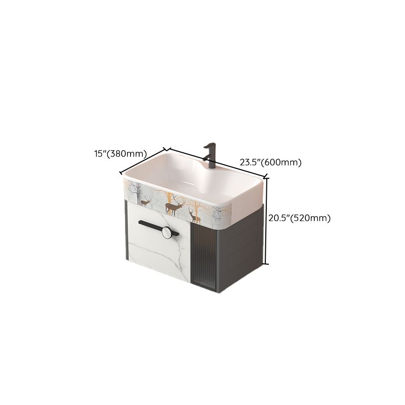 Modern Wall Mount Sink Vanity Gray Metal Base Single-Sink Rectangular Vanity Set Clearhalo 'Bathroom Remodel & Bathroom Fixtures' 'Bathroom Vanities' 'bathroom_vanities' 'Home Improvement' 'home_improvement' 'home_improvement_bathroom_vanities' 1200x1200_032ff50c-9d8d-4f22-b96b-4a61494112d3