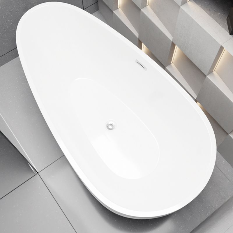 Modern Acrylic Oval Bath Tub for Home White Soaking Tub with Internal Drain Clearhalo 'Bathroom Remodel & Bathroom Fixtures' 'Bathtubs' 'Home Improvement' 'home_improvement' 'home_improvement_bathtubs' 'Showers & Bathtubs' 1200x1200_034971e0-e608-4869-9cc3-7ba57d65523c