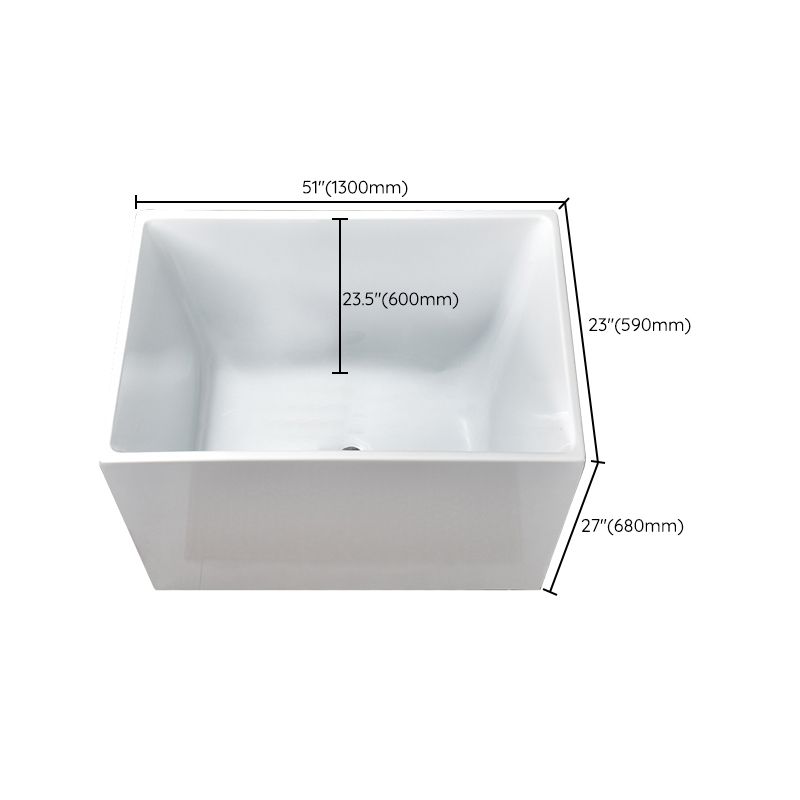 Stand Alone Antique Finish Soaking Bathtub Rectangular Modern Bathtub (Board not Included) Clearhalo 'Bathroom Remodel & Bathroom Fixtures' 'Bathtubs' 'Home Improvement' 'home_improvement' 'home_improvement_bathtubs' 'Showers & Bathtubs' 1200x1200_0357ae66-c113-46d6-853a-58d881aa93d0