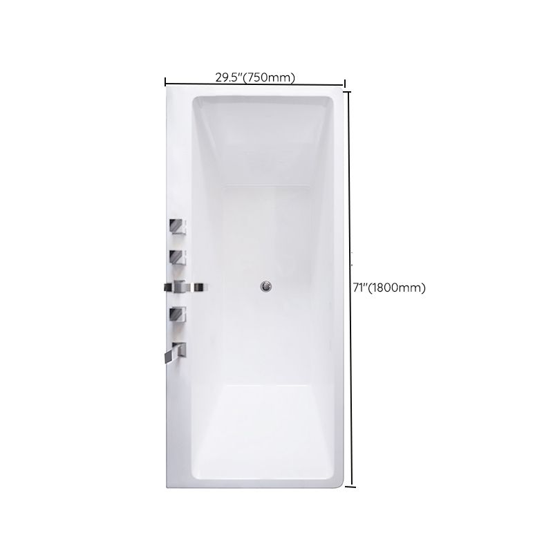 Modern Rectangle Acrylic Embedded Bathtub with Massage Device Clearhalo 'Bathroom Remodel & Bathroom Fixtures' 'Bathtubs' 'Home Improvement' 'home_improvement' 'home_improvement_bathtubs' 'Showers & Bathtubs' 1200x1200_038299d9-9e2f-4e6a-80ac-97d83b9d4d3b