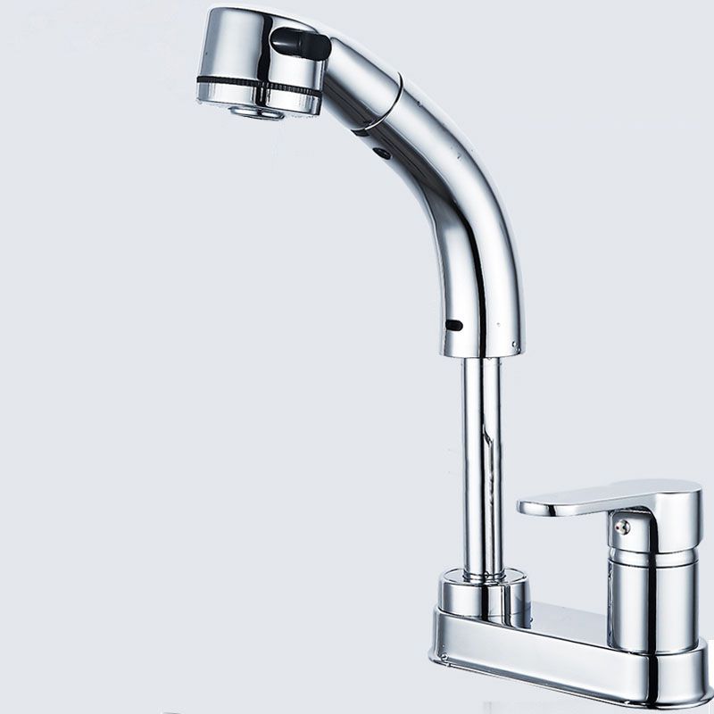 Modern Vessel Sink Bathroom Faucet Swivel Spout 2 Hole Faucets with Pull down Sprayer Clearhalo 'bathroom_sink_faucets' 'Conjunta de Baño y Conjunta de Grifo' 'Coronamiento de Baño y Dispositivo de Baño' 'Grifo del lavabo del baño' 'Hogar' 'home_improvement' 'home_improvement_bathroom_sink_faucets' 'Mejoras para el hogar' 1200x1200_03a2e37a-7987-47fb-816e-f10cb9b3c899