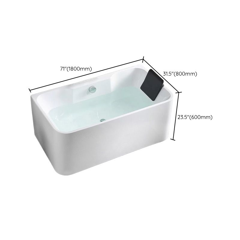 Modern Soaking Bathtub Antique Finish Rectangular Back to Wall Bath Tub Clearhalo 'Bathroom Remodel & Bathroom Fixtures' 'Bathtubs' 'Home Improvement' 'home_improvement' 'home_improvement_bathtubs' 'Showers & Bathtubs' 1200x1200_03c44001-3767-4cb9-a144-5be250073c21