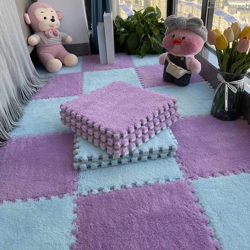  12X12 Plush Interlocking Carpet Tiles, 10Mm Thick