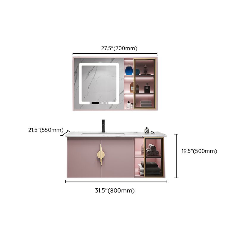 Contemporary Bathroom Vanity Set Wall-Mounted Bathroom Vanity Set Clearhalo 'Bathroom Remodel & Bathroom Fixtures' 'Bathroom Vanities' 'bathroom_vanities' 'Home Improvement' 'home_improvement' 'home_improvement_bathroom_vanities' 1200x1200_03e5ecf4-d1a0-439b-ac0b-43f910b73874