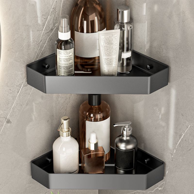 Modern Bathroom Accessory Kit Bath Shelf Towel Bar Grey Bath Hardware Set Clearhalo 'Bathroom Hardware Sets' 'Bathroom Hardware' 'Bathroom Remodel & Bathroom Fixtures' 'bathroom_hardware_sets' 'Home Improvement' 'home_improvement' 'home_improvement_bathroom_hardware_sets' 1200x1200_03e61d26-d03b-4d1e-8b61-08bdf32ca461