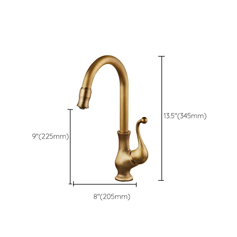 Traditional Standard Bar Faucet 1-Handle with Supply Lines Kitchen Faucet Clearhalo 'Home Improvement' 'home_improvement' 'home_improvement_kitchen_faucets' 'Kitchen Faucets' 'Kitchen Remodel & Kitchen Fixtures' 'Kitchen Sinks & Faucet Components' 'kitchen_faucets' 1200x1200_03ec6e3f-65bf-4f16-a478-85b209f39608