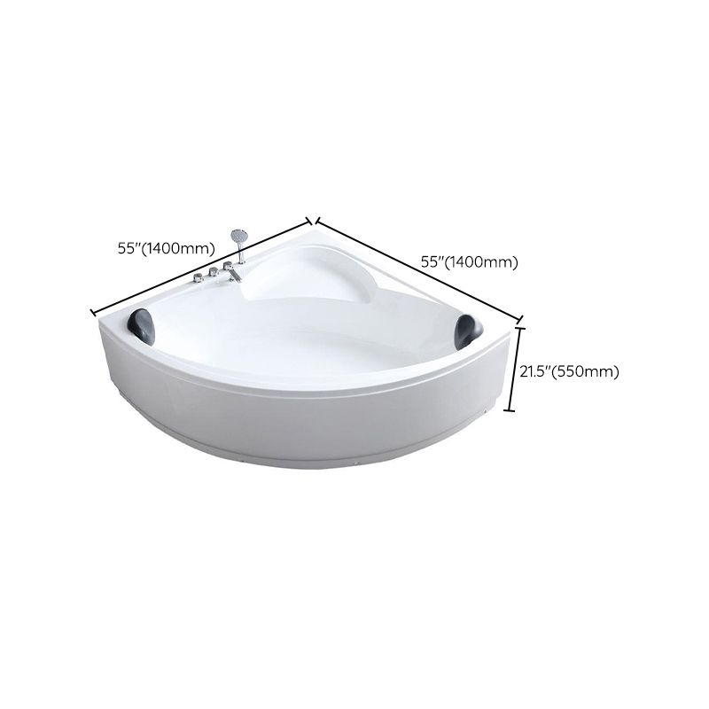 Back to Wall Corner Bathtub Modern Antique Finish Soaking Bath Tub Clearhalo 'Bathroom Remodel & Bathroom Fixtures' 'Bathtubs' 'Home Improvement' 'home_improvement' 'home_improvement_bathtubs' 'Showers & Bathtubs' 1200x1200_03f4630a-5be8-4cbd-8bbf-a142d7cf5269