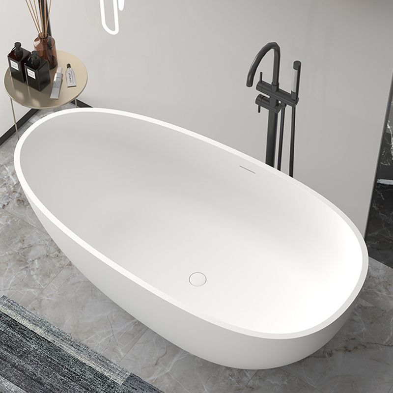 Freestanding Soaking Bathtub Antique Finish Oval Modern Bath Clearhalo 'Bathroom Remodel & Bathroom Fixtures' 'Bathtubs' 'Home Improvement' 'home_improvement' 'home_improvement_bathtubs' 'Showers & Bathtubs' 1200x1200_04055d57-5f8b-4678-ba30-e5589bb6216d