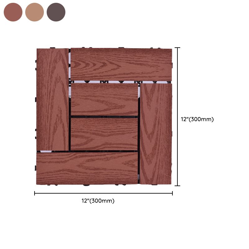 11 Pack 12" X 12" Square Deck/Patio Flooring Tiles Snap Fit for Outdoor Patio Tiles Clearhalo 'Home Improvement' 'home_improvement' 'home_improvement_outdoor_deck_tiles_planks' 'Outdoor Deck Tiles & Planks' 'Outdoor Flooring & Tile' 'Outdoor Remodel' 'outdoor_deck_tiles_planks' 1200x1200_041492ab-ed3b-4340-8c23-3a634492607d