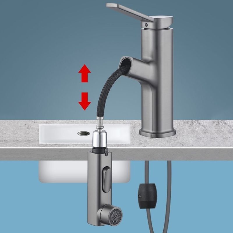 Modern Sink Faucet Pure Color Low Arc Metal Bathroom Sink Faucet Clearhalo 'bathroom_sink_faucets' 'Conjunta de Baño y Conjunta de Grifo' 'Coronamiento de Baño y Dispositivo de Baño' 'Grifo del lavabo del baño' 'Hogar' 'home_improvement' 'home_improvement_bathroom_sink_faucets' 'Mejoras para el hogar' 1200x1200_044680da-c263-42ef-8aa2-c8f5795c580f