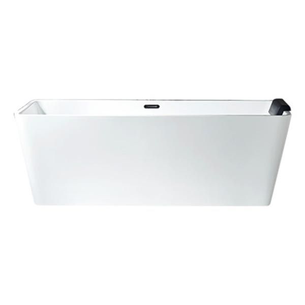 Modern Acrylic Home Bathtub Rectangular Freestanding Bath Tub in White Clearhalo 'Bathroom Remodel & Bathroom Fixtures' 'Bathtubs' 'Home Improvement' 'home_improvement' 'home_improvement_bathtubs' 'Showers & Bathtubs' 1200x1200_04525566-5590-47b0-8a06-8b6dd74d3d38