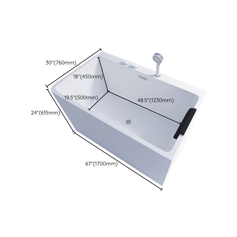 Bathroom Rectangular Bathtub White Acrylic Back to Wall Soaking Tub Clearhalo 'Bathroom Remodel & Bathroom Fixtures' 'Bathtubs' 'Home Improvement' 'home_improvement' 'home_improvement_bathtubs' 'Showers & Bathtubs' 1200x1200_0461c89f-5a31-44ad-a7f1-58f364077dce