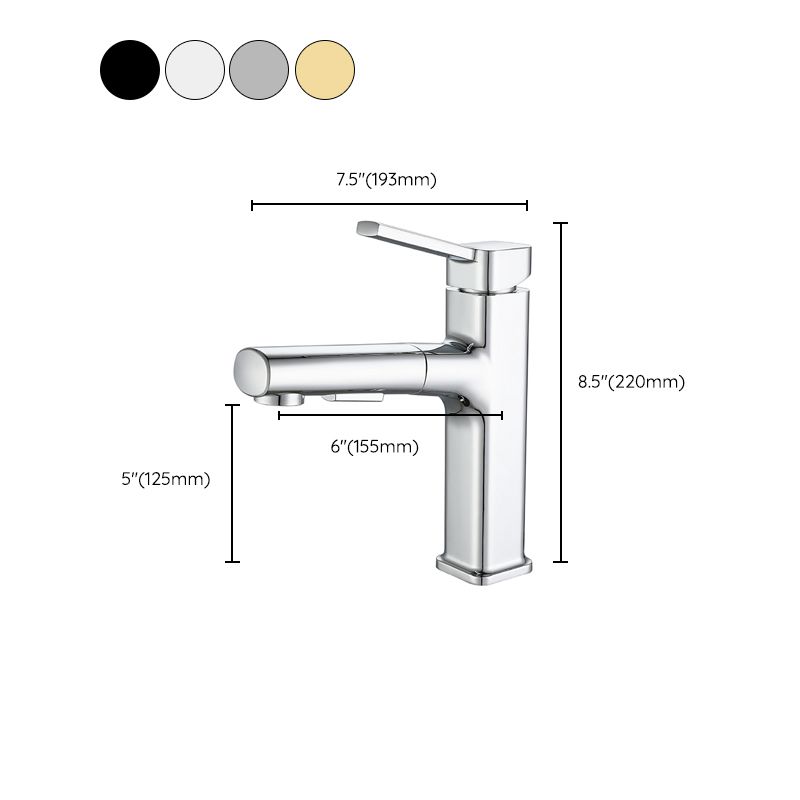 Modern Bathroom Faucet Brass Lever Handles Swivel Spout Bathroom Sink Faucet Clearhalo 'Bathroom Remodel & Bathroom Fixtures' 'Bathroom Sink Faucets' 'Bathroom Sinks & Faucet Components' 'bathroom_sink_faucets' 'Home Improvement' 'home_improvement' 'home_improvement_bathroom_sink_faucets' 1200x1200_04638c27-938a-4722-855a-58f9bd2b9865