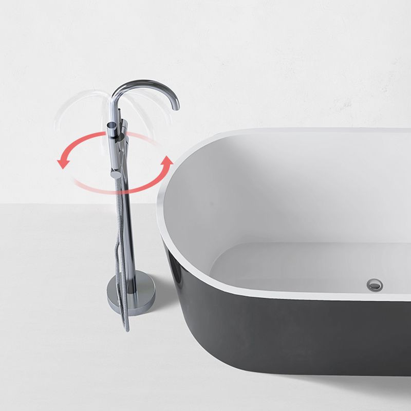 Modern Style Acrylic Ellipse Bathtub Freestanding Soaking Bathtub with Drain Bath Tub Clearhalo 'Bathroom Remodel & Bathroom Fixtures' 'Bathtubs' 'Home Improvement' 'home_improvement' 'home_improvement_bathtubs' 'Showers & Bathtubs' 1200x1200_047bbefc-3ada-4dc3-8f19-0af4aa724d3d