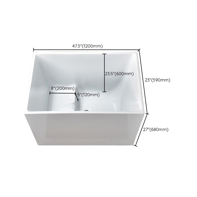 Stand Alone Antique Finish Soaking Bathtub Rectangular Modern Bathtub (Board not Included) Clearhalo 'Bathroom Remodel & Bathroom Fixtures' 'Bathtubs' 'Home Improvement' 'home_improvement' 'home_improvement_bathtubs' 'Showers & Bathtubs' 1200x1200_049c1f6b-2662-4ec5-b03c-db6dc13ea71c