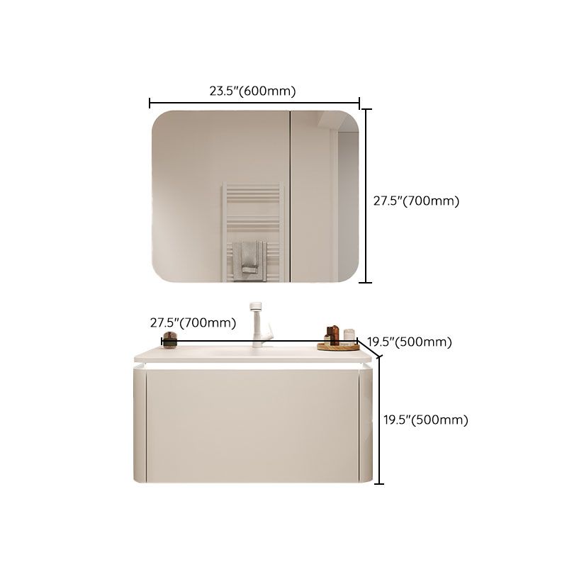 Wall Mount Faucet Included Bathroom Sink Vanity with Mirror Sink Clearhalo 'Bathroom Remodel & Bathroom Fixtures' 'Bathroom Vanities' 'bathroom_vanities' 'Home Improvement' 'home_improvement' 'home_improvement_bathroom_vanities' 1200x1200_04cfc377-2294-4a99-a85b-f4bc5c9e600e